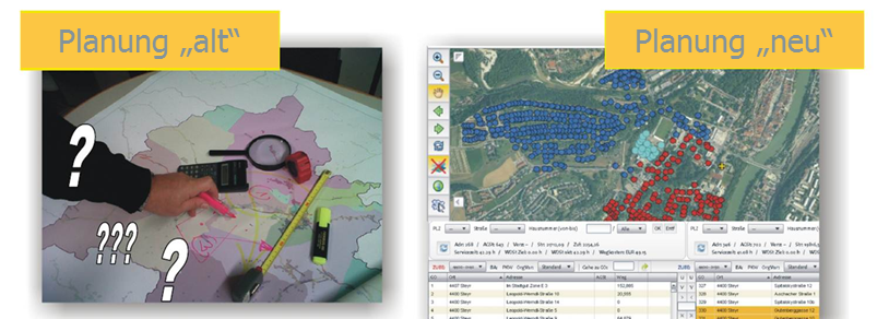 Ablöse der "analogen" Planung durch eine integrierte, GIS-basierte Planung